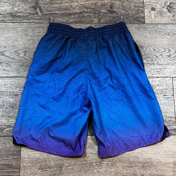 Nike Swim Blue Purple Ombre 9" Swim Trunks Shorts All Over Just Do It - Small - Picture 6 of 6